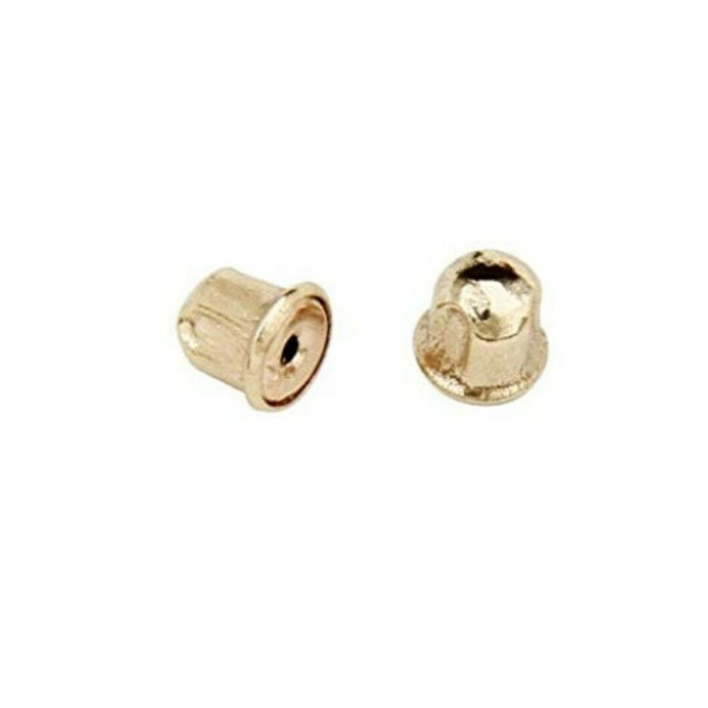 14K Solid Gold Screwbacks. A Pair of Earring Backs. Backing Only. 3x3.5mm
